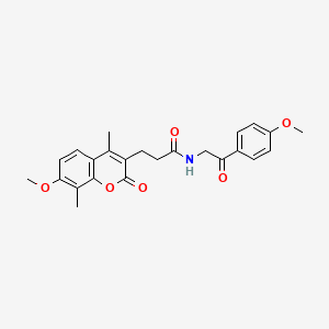 3-(7-methoxy-4,8-dimethyl-2-oxo-2H-chromen-3-yl)-N-[2-(4-methoxyphenyl)-2-oxoethyl]propanamide