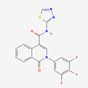 1-oxo-N-(1,3,4-thiadiazol-2-yl)-2-(3,4,5-trifluorophenyl)-1,2-dihydroisoquinoline-4-carboxamide