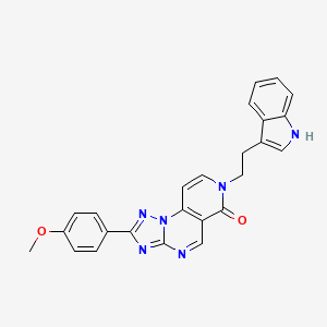 molecular formula C25H20N6O2 B11029748 7-[2-(1H-indol-3-yl)ethyl]-2-(4-methoxyphenyl)pyrido[3,4-e][1,2,4]triazolo[1,5-a]pyrimidin-6(7H)-one 