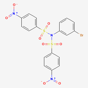 molecular formula C18H12BrN3O8S2 B11029757 N-(3-bromophenyl)-4-nitro-N-[(4-nitrophenyl)sulfonyl]benzenesulfonamide 