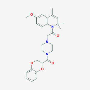 2-[4-(2,3-dihydro-1,4-benzodioxin-2-ylcarbonyl)piperazin-1-yl]-1-(6-methoxy-2,2,4-trimethylquinolin-1(2H)-yl)ethanone