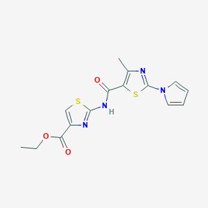 ethyl 2-({[4-methyl-2-(1H-pyrrol-1-yl)-1,3-thiazol-5-yl]carbonyl}amino)-1,3-thiazole-4-carboxylate