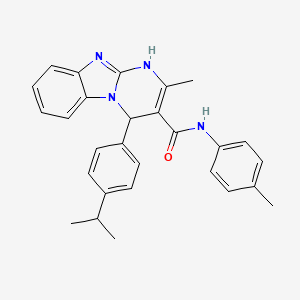 2-methyl-N-(4-methylphenyl)-4-[4-(propan-2-yl)phenyl]-1,4-dihydropyrimido[1,2-a]benzimidazole-3-carboxamide