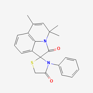 4,4,6-trimethyl-3'-phenyl-4H,4'H-spiro[pyrrolo[3,2,1-ij]quinoline-1,2'-[1,3]thiazolidine]-2,4'-dione