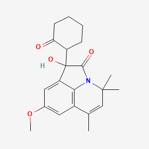 1-hydroxy-8-methoxy-4,4,6-trimethyl-1-(2-oxocyclohexyl)-4H-pyrrolo[3,2,1-ij]quinolin-2(1H)-one