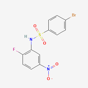 molecular formula C12H8BrFN2O4S B11029819 4-bromo-N-(2-fluoro-5-nitrophenyl)benzenesulfonamide 