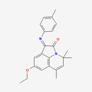 molecular formula C23H24N2O2 B11029824 (1E)-8-ethoxy-4,4,6-trimethyl-1-[(4-methylphenyl)imino]-4H-pyrrolo[3,2,1-ij]quinolin-2(1H)-one 