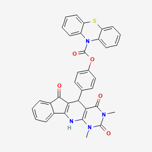 [4-(5,7-dimethyl-4,6,17-trioxo-5,7,9-triazatetracyclo[8.7.0.03,8.011,16]heptadeca-1(10),3(8),11,13,15-pentaen-2-yl)phenyl] phenothiazine-10-carboxylate