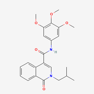 2-(2-methylpropyl)-1-oxo-N-(3,4,5-trimethoxyphenyl)-1,2-dihydroisoquinoline-4-carboxamide