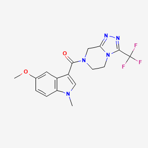 (5-methoxy-1-methyl-1H-indol-3-yl)[3-(trifluoromethyl)-5,6-dihydro[1,2,4]triazolo[4,3-a]pyrazin-7(8H)-yl]methanone