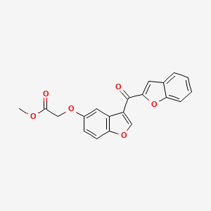 molecular formula C20H14O6 B11029842 Methyl {[3-(1-benzofuran-2-ylcarbonyl)-1-benzofuran-5-yl]oxy}acetate 