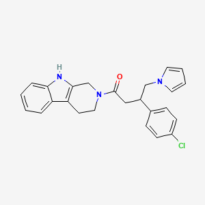 3-(4-chlorophenyl)-4-(1H-pyrrol-1-yl)-1-(1,3,4,9-tetrahydro-2H-beta-carbolin-2-yl)butan-1-one