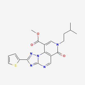 Methyl 7-isopentyl-6-oxo-2-(2-thienyl)-6,7-dihydropyrido[3,4-E][1,2,4]triazolo[1,5-A]pyrimidine-9-carboxylate