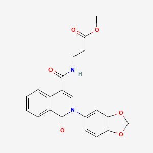 methyl N-{[2-(1,3-benzodioxol-5-yl)-1-oxo-1,2-dihydroisoquinolin-4-yl]carbonyl}-beta-alaninate