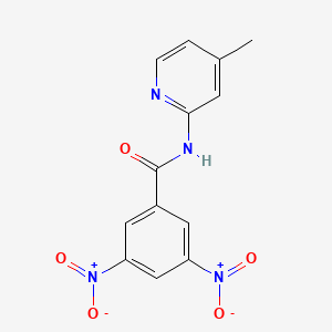 molecular formula C13H10N4O5 B11029896 N-(4-methylpyridin-2-yl)-3,5-dinitrobenzamide 