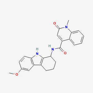 N-(6-methoxy-2,3,4,9-tetrahydro-1H-carbazol-1-yl)-1-methyl-2-oxo-1,2-dihydroquinoline-4-carboxamide