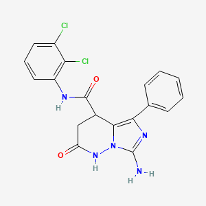 molecular formula C19H15Cl2N5O2 B11029913 7-amino-N-(2,3-dichlorophenyl)-2-oxo-5-phenyl-1,2,3,4-tetrahydroimidazo[1,5-b]pyridazine-4-carboxamide 