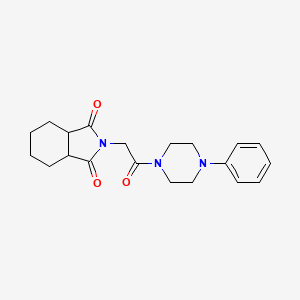 molecular formula C20H25N3O3 B11029938 2-[2-Oxo-2-(4-phenyl-piperazin-1-yl)-ethyl]-hexahydro-isoindole-1,3-dione 