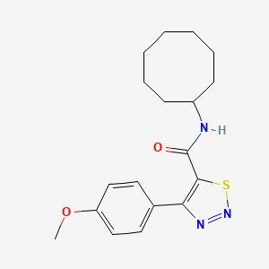 N-cyclooctyl-4-(4-methoxyphenyl)-1,2,3-thiadiazole-5-carboxamide