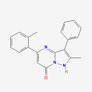 molecular formula C20H17N3O B11029952 2-methyl-5-(2-methylphenyl)-3-phenylpyrazolo[1,5-a]pyrimidin-7(4H)-one 