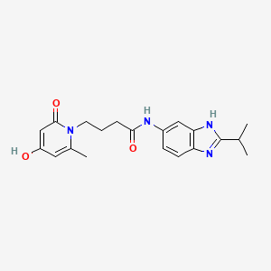 4-(4-hydroxy-6-methyl-2-oxopyridin-1(2H)-yl)-N-[2-(propan-2-yl)-1H-benzimidazol-6-yl]butanamide