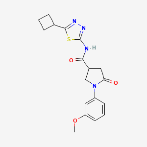 N-(5-cyclobutyl-1,3,4-thiadiazol-2-yl)-1-(3-methoxyphenyl)-5-oxopyrrolidine-3-carboxamide