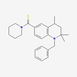 molecular formula C25H32N2S B11029985 (1-Benzyl-2,2,4-trimethyl-1,2,3,4-tetrahydroquinolin-6-yl)(piperidin-1-yl)methanethione 