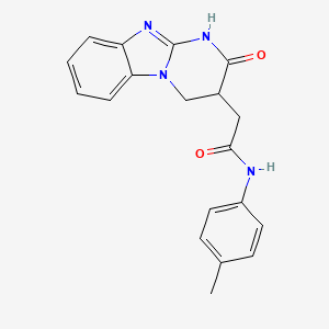 molecular formula C19H18N4O2 B11029992 N-(4-methylphenyl)-2-(2-oxo-1,2,3,4-tetrahydropyrimido[1,2-a]benzimidazol-3-yl)acetamide 