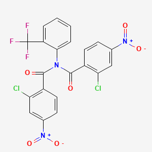 2-chloro-N-(2-chloro-4-nitrobenzoyl)-4-nitro-N-[2-(trifluoromethyl)phenyl]benzamide