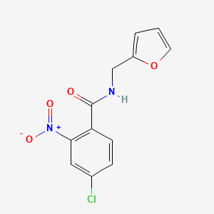 molecular formula C12H9ClN2O4 B11030042 4-chloro-N-(furan-2-ylmethyl)-2-nitrobenzamide 