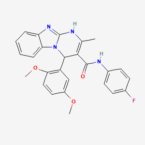 4-(2,5-dimethoxyphenyl)-N-(4-fluorophenyl)-2-methyl-1,4-dihydropyrimido[1,2-a]benzimidazole-3-carboxamide