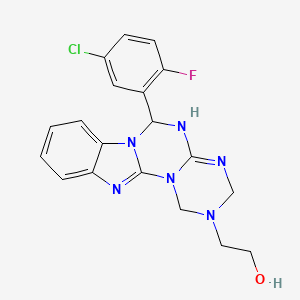 2-[9-(5-chloro-2-fluorophenyl)-2,4,6,8,10,17-hexazatetracyclo[8.7.0.02,7.011,16]heptadeca-1(17),6,11,13,15-pentaen-4-yl]ethanol