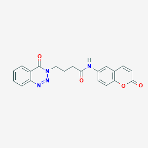 4-(4-oxo-1,2,3-benzotriazin-3(4H)-yl)-N-(2-oxo-2H-chromen-6-yl)butanamide