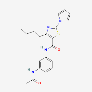 N-[3-(acetylamino)phenyl]-4-butyl-2-(1H-pyrrol-1-yl)-1,3-thiazole-5-carboxamide