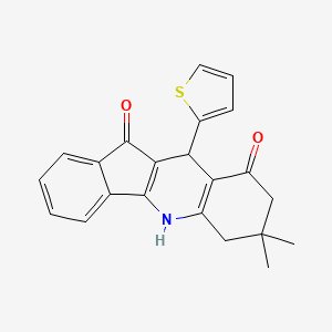 7,7-dimethyl-10-(thiophen-2-yl)-6,7,8,10-tetrahydro-5H-indeno[1,2-b]quinoline-9,11-dione