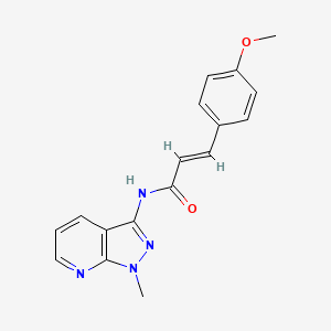 (2E)-3-(4-methoxyphenyl)-N-(1-methyl-1H-pyrazolo[3,4-b]pyridin-3-yl)prop-2-enamide