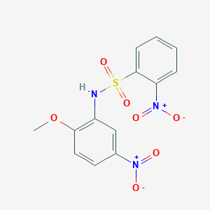 molecular formula C13H11N3O7S B11030135 N-(2-methoxy-5-nitrophenyl)-2-nitrobenzenesulfonamide 