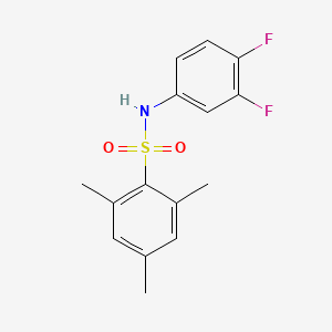 molecular formula C15H15F2NO2S B11030148 N-(3,4-difluorophenyl)-2,4,6-trimethylbenzenesulfonamide 