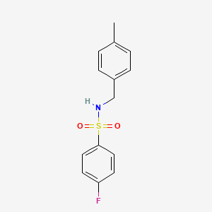 4-fluoro-N-[(4-methylphenyl)methyl]benzenesulfonamide