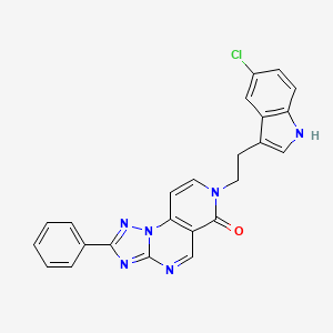 molecular formula C24H17ClN6O B11030164 7-[2-(5-chloro-1H-indol-3-yl)ethyl]-2-phenylpyrido[3,4-e][1,2,4]triazolo[1,5-a]pyrimidin-6(7H)-one 