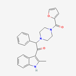 2-[4-(2-furylcarbonyl)piperazino]-1-(2-methyl-1H-indol-3-yl)-2-phenyl-1-ethanone