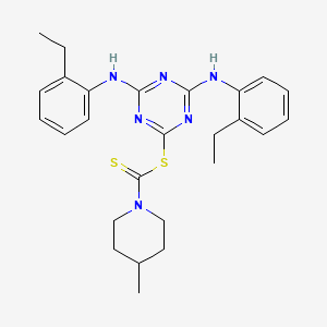 4,6-Bis[(2-ethylphenyl)amino]-1,3,5-triazin-2-yl 4-methylpiperidine-1-carbodithioate