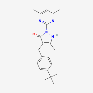 4-(4-tert-butylbenzyl)-1-(4,6-dimethylpyrimidin-2-yl)-3-methyl-1H-pyrazol-5-ol