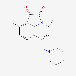 4,4,9-trimethyl-6-(piperidin-1-ylmethyl)-4H-pyrrolo[3,2,1-ij]quinoline-1,2-dione