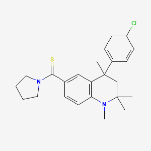 molecular formula C24H29ClN2S B11030240 [4-(4-Chlorophenyl)-1,2,2,4-tetramethyl-1,2,3,4-tetrahydroquinolin-6-yl](pyrrolidin-1-yl)methanethione 