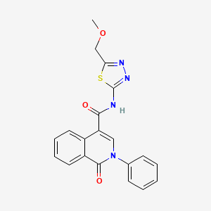 N-[5-(methoxymethyl)-1,3,4-thiadiazol-2-yl]-1-oxo-2-phenyl-1,2-dihydroisoquinoline-4-carboxamide