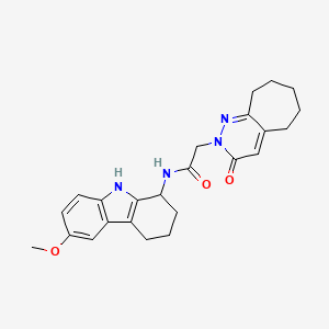 N-(6-methoxy-2,3,4,9-tetrahydro-1H-carbazol-1-yl)-2-(3-oxo-3,5,6,7,8,9-hexahydro-2H-cyclohepta[c]pyridazin-2-yl)acetamide