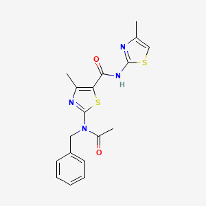 2-[acetyl(benzyl)amino]-4-methyl-N-[(2E)-4-methyl-1,3-thiazol-2(3H)-ylidene]-1,3-thiazole-5-carboxamide