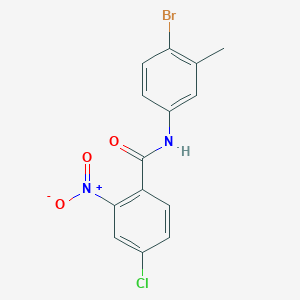 molecular formula C14H10BrClN2O3 B11030308 N-(4-bromo-3-methylphenyl)-4-chloro-2-nitrobenzamide 