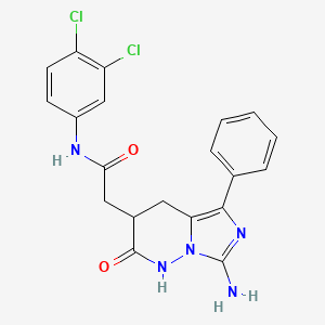 2-(7-Amino-2-oxo-5-phenyl-1,2,3,4-tetrahydroimidazo[1,5-B]pyridazin-3-YL)-N~1~-(3,4-dichlorophenyl)acetamide